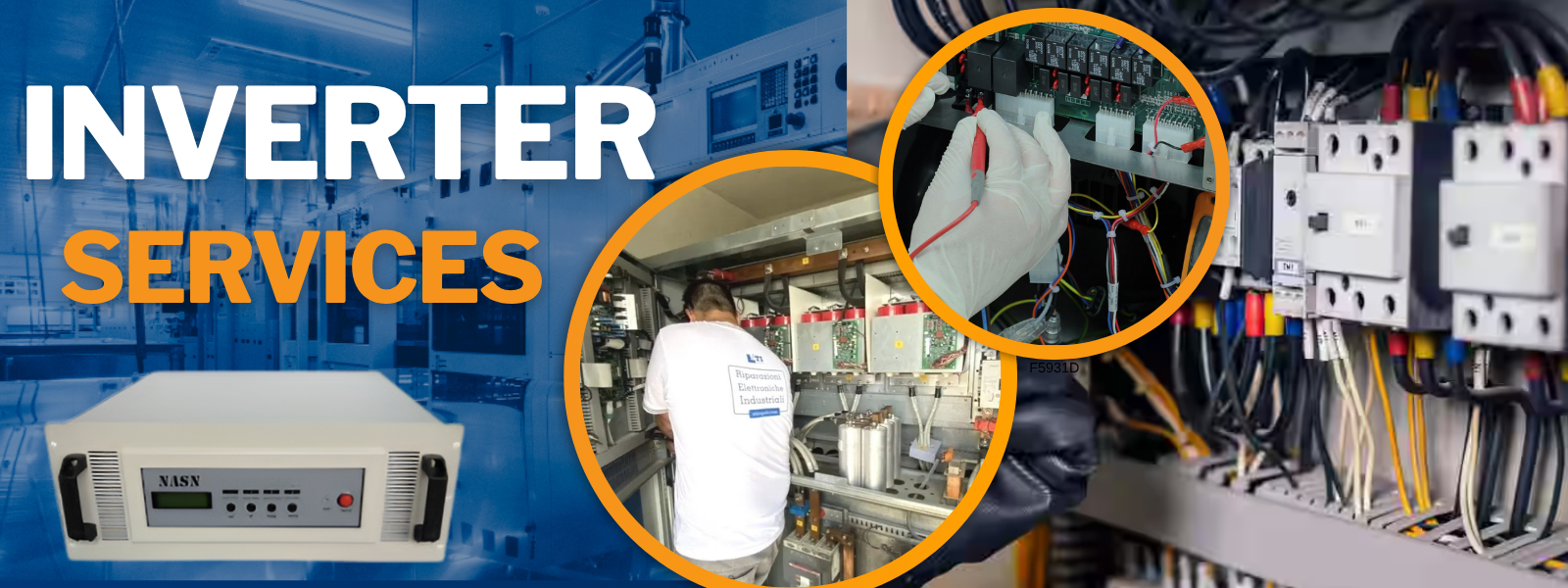 Blue and Yellow Modern Computer Repair Services Banner (1600 x 600 px)